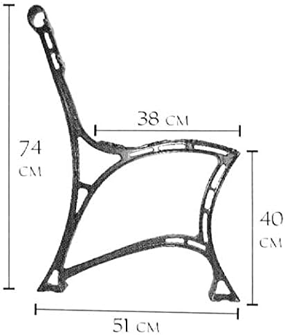 Home&Wood Aluminium Bankfuss Bein mit Armlehne Gartenbank aus Aluminium /2 Stück/
