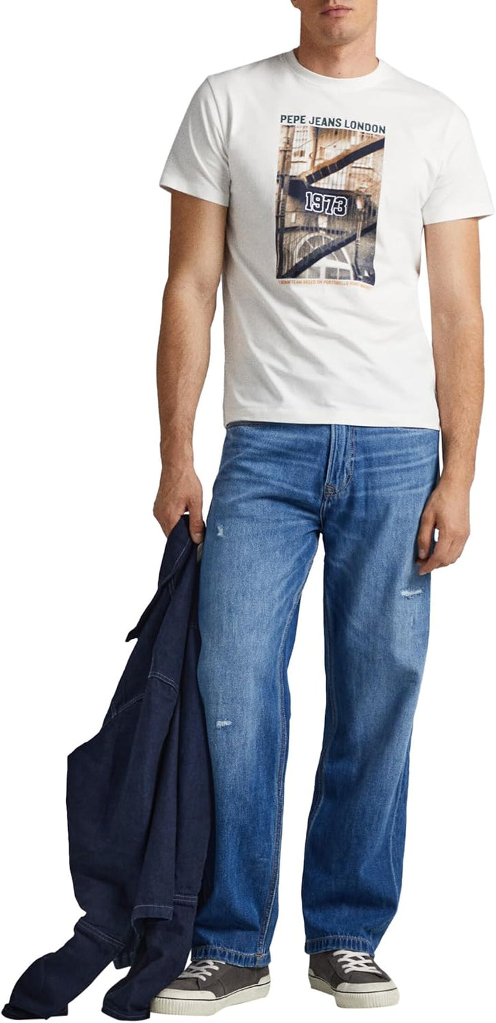 Pepe Jeans Herren Wilbur T-Shirt, XXL White (Off White)