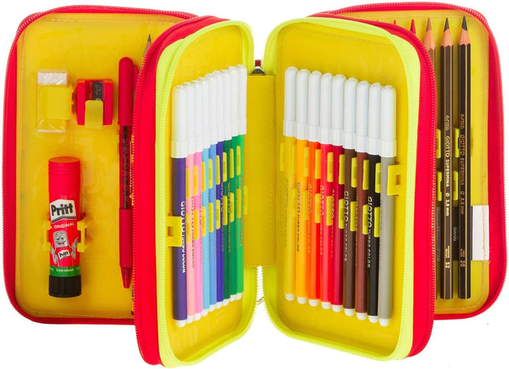 SJ GANG Federmäppchen, Mäppchen, mehrfarbig, Federtasche für Schreibwaren, Etui mit Stiften, Kugelsc