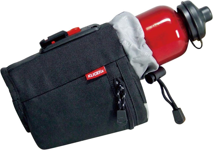 Rixen und Kaul KlickFix Micro Bottle Bag - Satteltasche mit Trinkflaschenhalter Schwarz, Schwarz