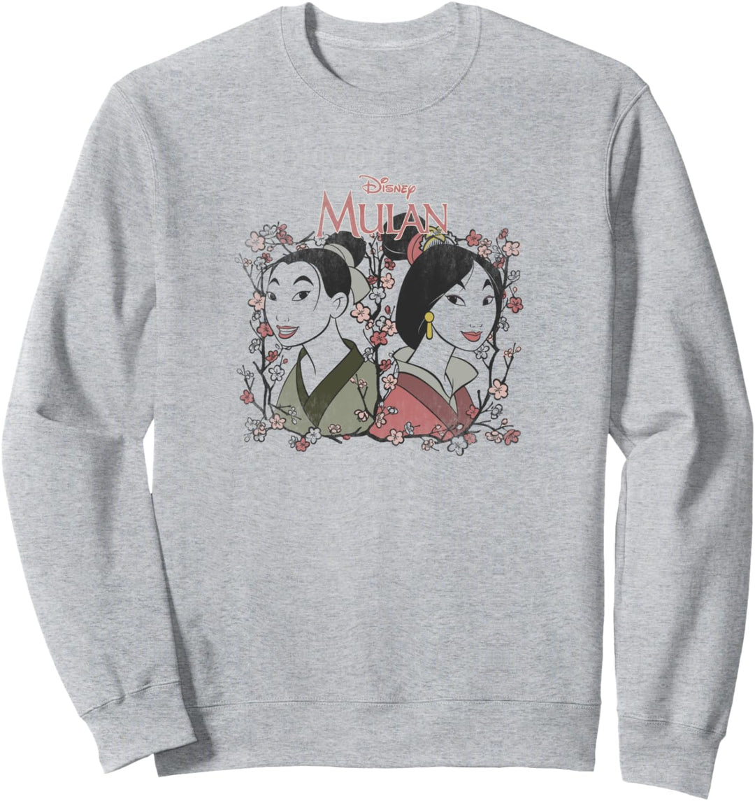 Disney Mulan Reflection Floral Portrait Sweatshirt