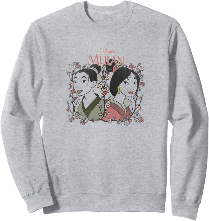 Disney Mulan Reflection Floral Portrait Sweatshirt
