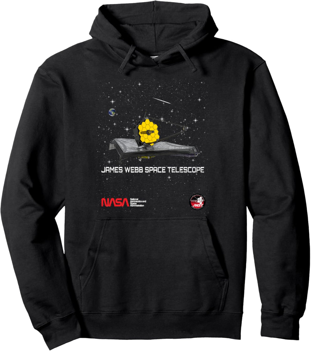 NASA James Webb Space Telescope JWST Worm ESA CSA Logo Pullover Hoodie