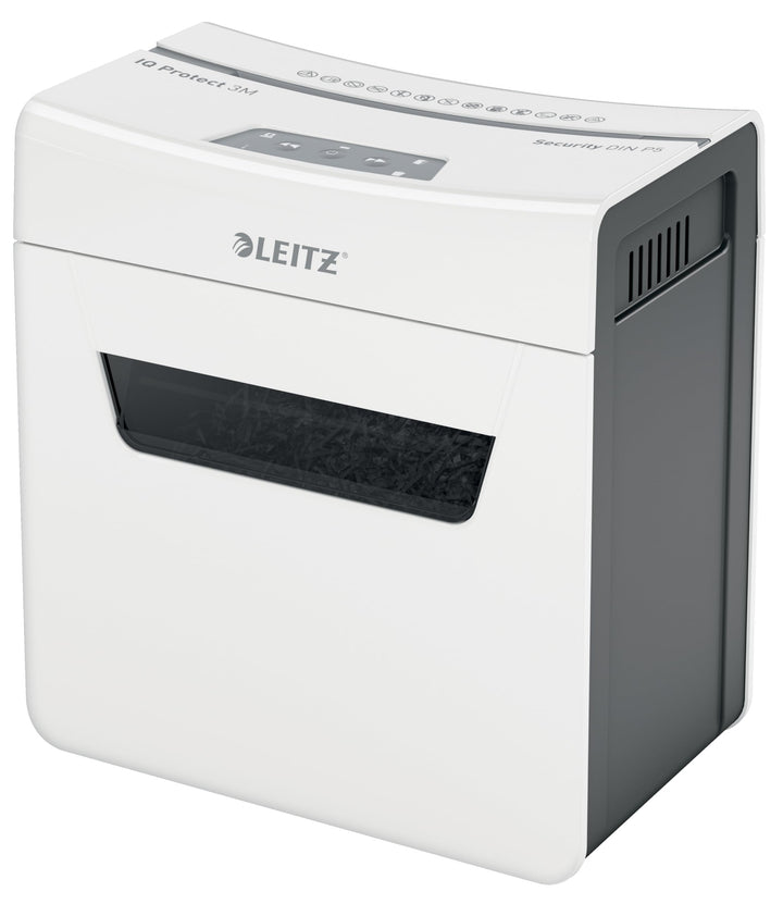 Leitz IQ 3M Premium Aktenvernichter P5, Mikroschnitt, 4-3 Blatt (70-80g/m²), Super leise, kompakt &