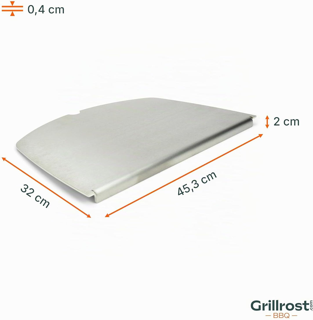 Grillrost.com Das Original Edelstahl Grillplatte | Plancha passend für Weber Q300/3000 - ersetzt ein
