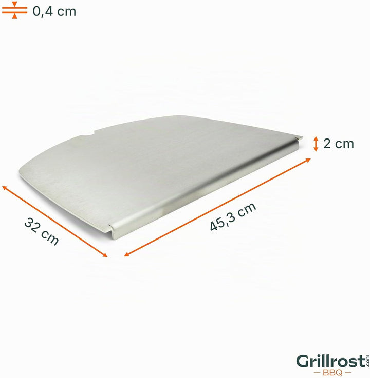 Grillrost.com Das Original Edelstahl Grillplatte | Plancha passend für Weber Q300/3000 - ersetzt ein