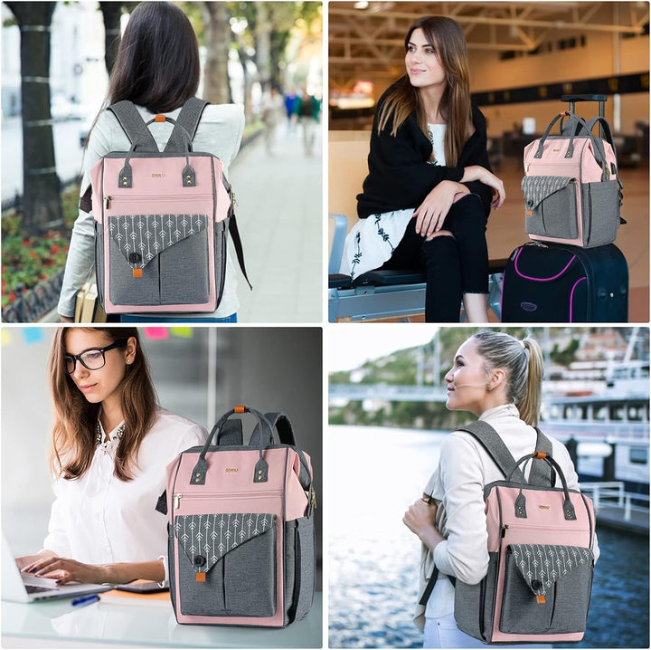 Rucksack Damen für Schule Laptop Rucksack 15,6 Zoll Schulrucksack Mädchen Teenager Daypack Wasserdic