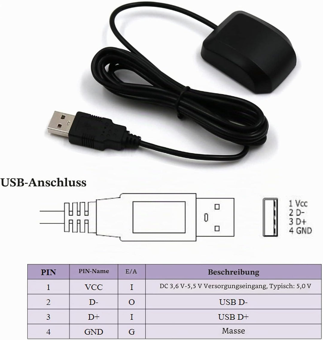 Geekstory VK-162 G-Mouse USB GPS Dongle M8030 Chip 72 Kanal Navigationsmodul Externe GPS Antenne Rem
