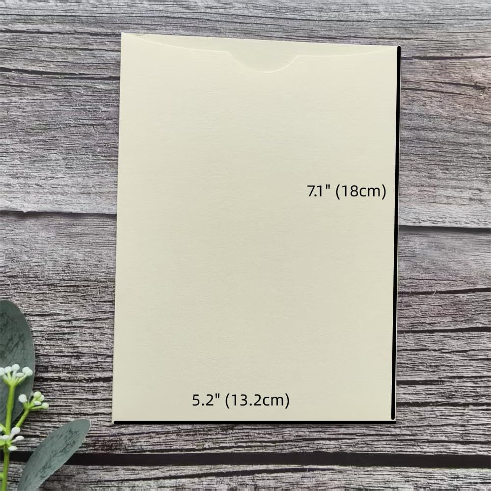 MillaSaw 25 Stück hellgoldene Umschläge für Hochzeitseinladungen, Ankündigungen, Geburtstage, 13,2 x