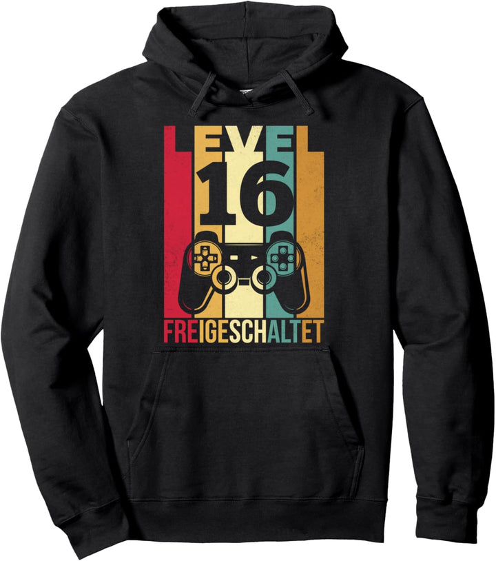 Level 16 Geburtstag Junge Jungen Lustig 2005 16er Geburtstag Pullover Hoodie