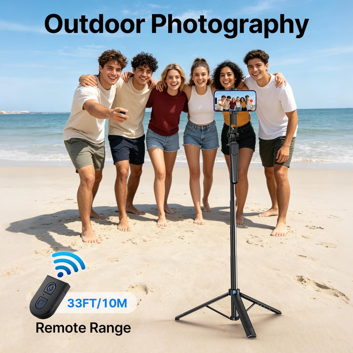 yAyusi Vlogging-Kit für iPhone/Android, 180 cm Ausziehbares Selfie-Stick-Stativ mit Licht, Fernbedie
