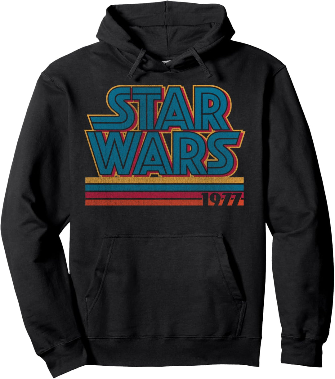Star Wars Super Retro Striped Logo 1977 Pullover Hoodie