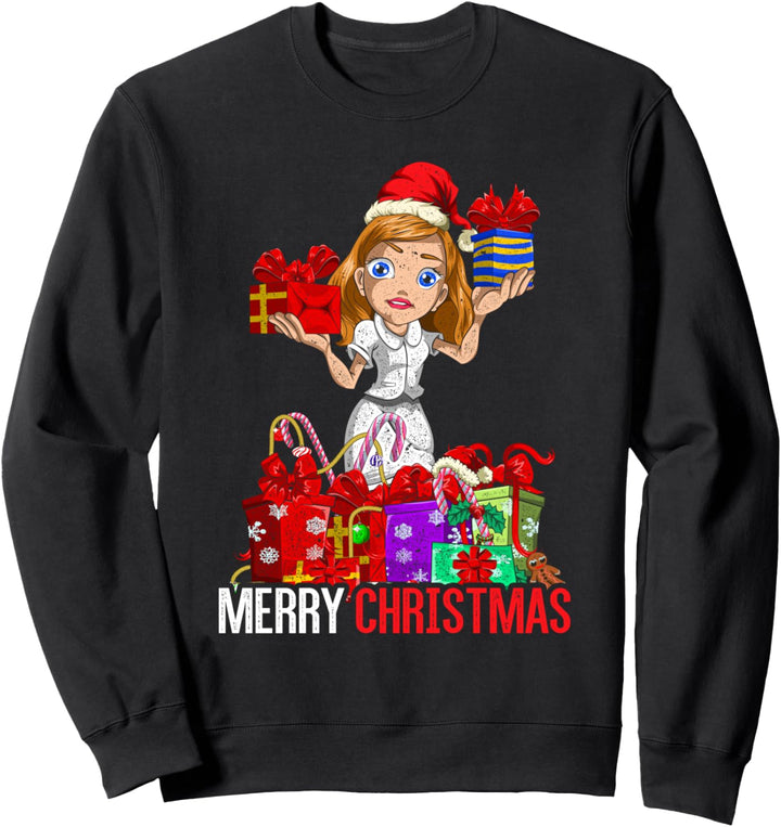 Weihnachtsgeschenk Frohe Weihnachten Krankenschwester Sweatshirt