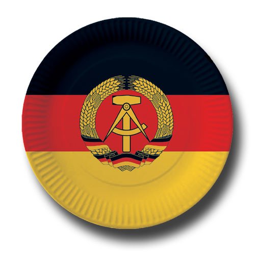 Pappteller mit Länderflaggen Motiv (Deutsche Demokratische Republik, 50) Deutsche Demokratische Repu