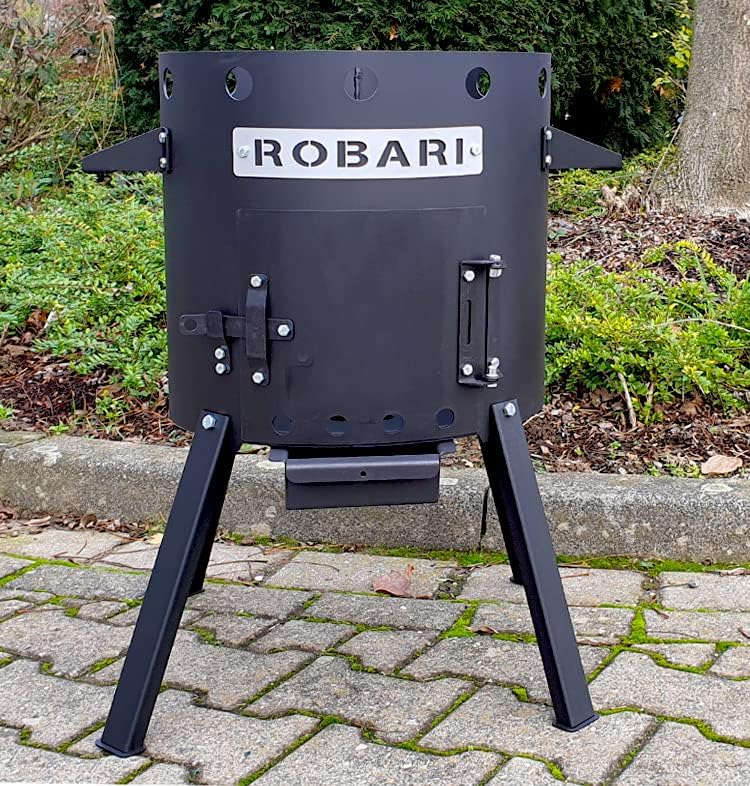 ROBARI Feuerofen + Gusseisen Kasan 12 L mit Deckel Utschak Set Kazan