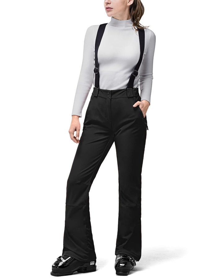 33,000ft Damen Skihose Hosenträgerhose Outdoorhose Wasserdicht Winddichte Softshellhose Warme Gefütt