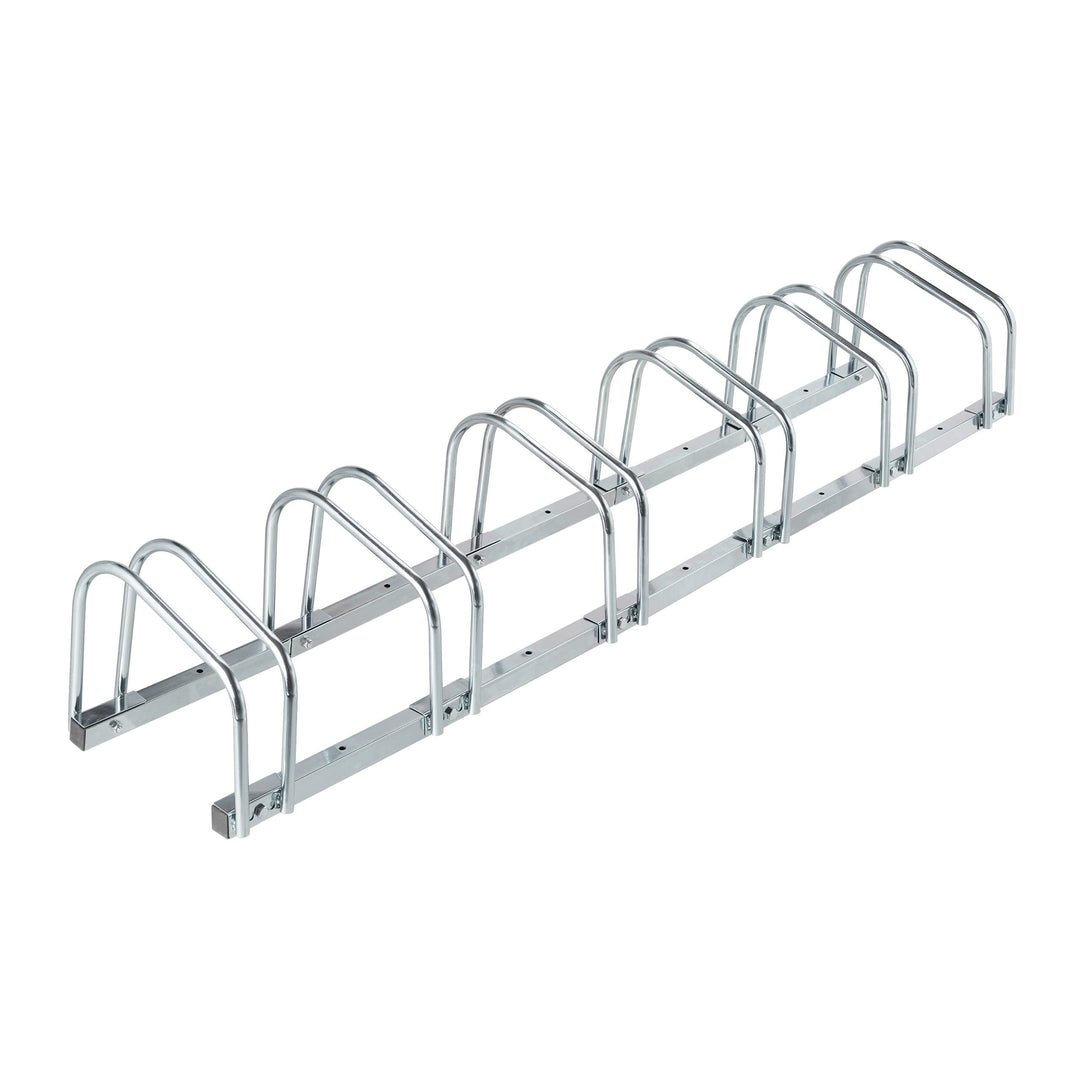 Relaxdays Fahrradständer Boden, für 6 Fahrräder, bis 60 mm Reifenbreite, Metall, Garage, Fahrrad-Auf