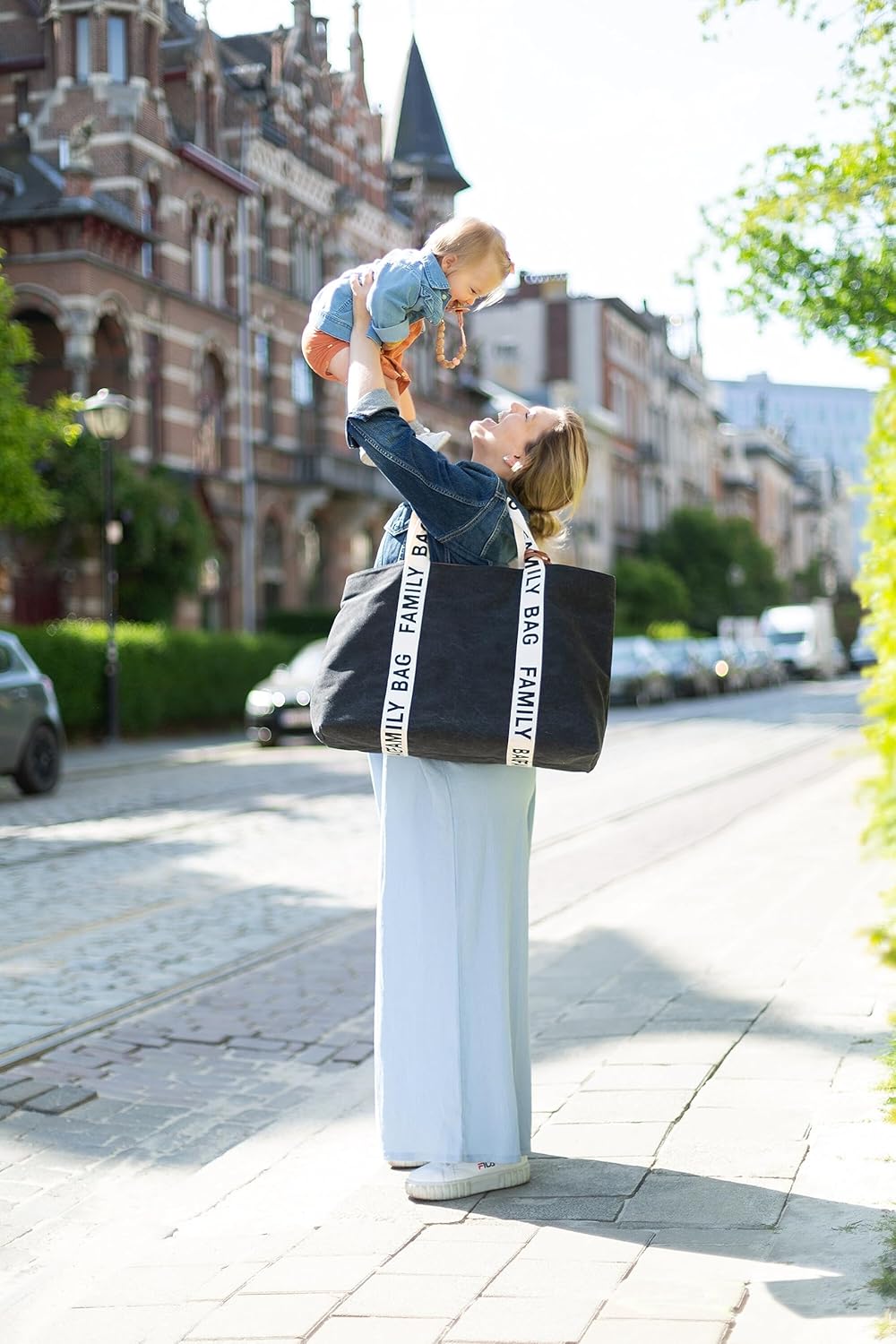 CHILDHOME, Family Bag, Wickeltasche, Reise-/Wochenendtasche, grosses Fassungsvermögen, abnehmbare Ta