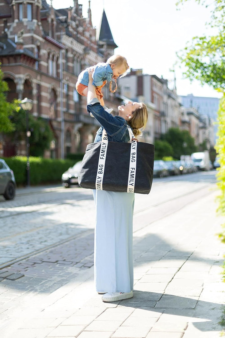 CHILDHOME, Family Bag, Wickeltasche, Reise-/Wochenendtasche, grosses Fassungsvermögen, abnehmbare Ta