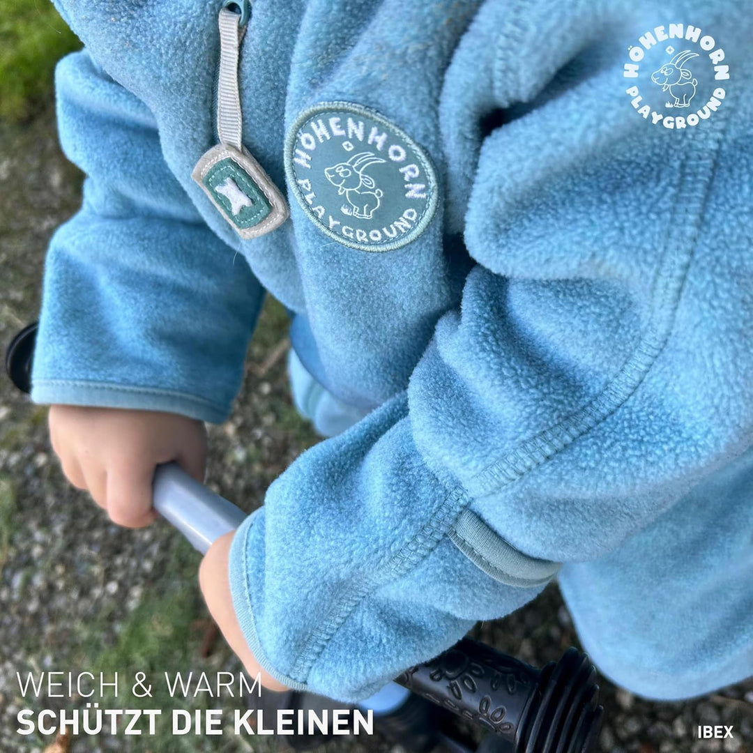 Höhenhorn Ibex Baby Fleece Overall Winter Herbst Strampler Kleinkind mit Kapuze, Grün