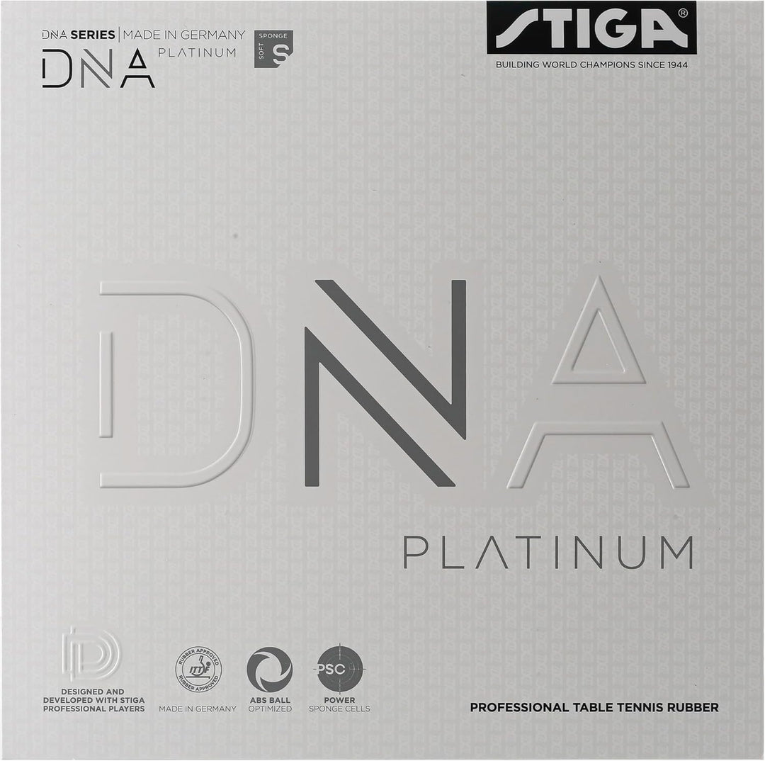 Stiga Unisex-Adult DNA Platinum S Tischtennisbelag 2.3 Schwarz, 2.3 Schwarz