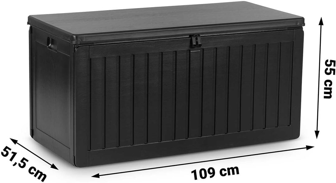 Gartenbox Auflagenbox Aufbewahrungsbox Kapazität 270l Kissenbox Outdoor Sitzbank Wetterfest Abschlie