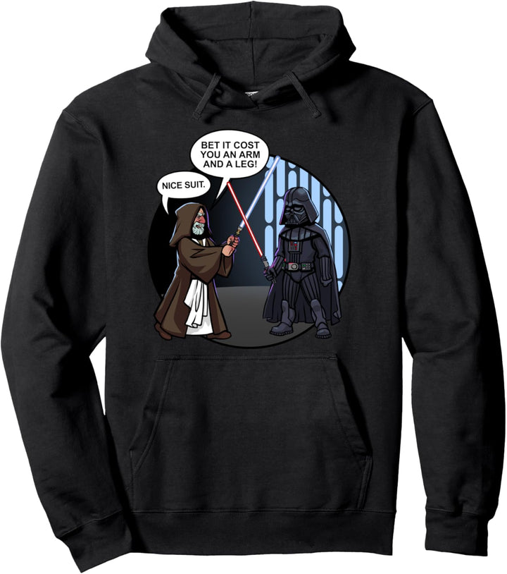 Star Wars Vader And Obi-Wan Nice Suit Text Pullover Hoodie