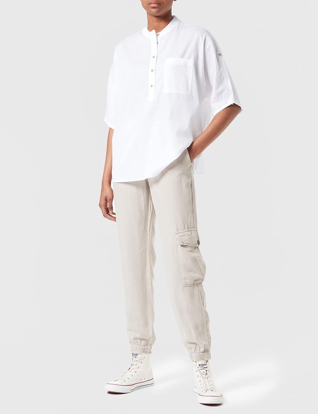 Camel Active Womenswear Damen Bluse 309821/7s65 S Broken White, S Broken White