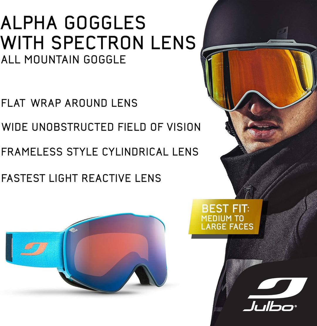 Julbo Alpha Skibrille Einheitsgrösse Blue Cyan-Blue Marine - Orange, Einheitsgrösse Blue Cyan-Blue M