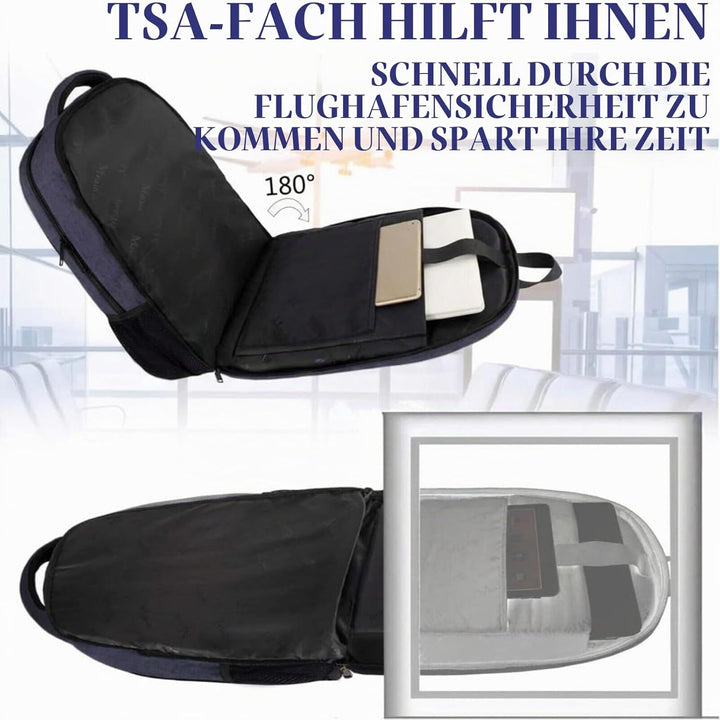 MATEIN Rucksack Herren Grosse 17,3 Zoll, Computer Arbeitsrucksack mit Laptopfach USB-Ladeanschluss S