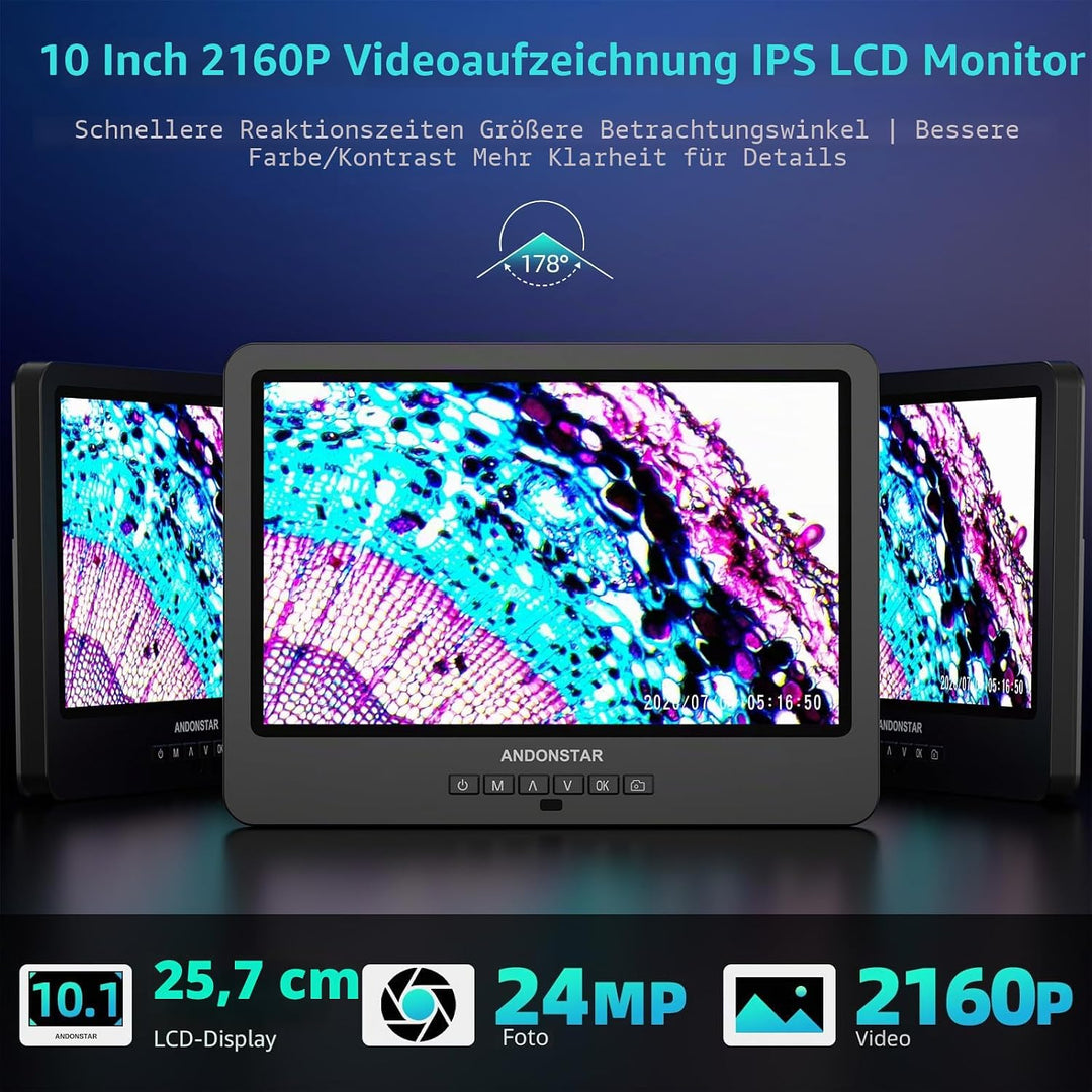 Andonstar AD269S 20X-5000X HDMI Digitalmikroskop mit 10,1&