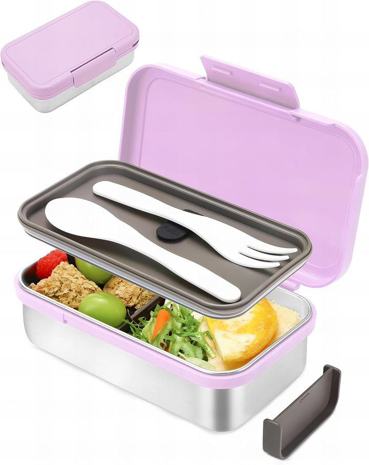 Bugucat Kinder Brotdose Edelstahl Lunchbox 900ML,Auslaufsicher Lunchbox Kinder Brotdose mit Trennwän
