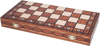 Square - Schach Schachspiel - JUNIOR LUX - 41 x 41 cm - Schachfiguren & Schachbrett aus Holz