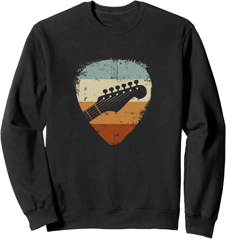 Gitarre Kopf Vintage Plectrum für Gitarrist Sweatshirt