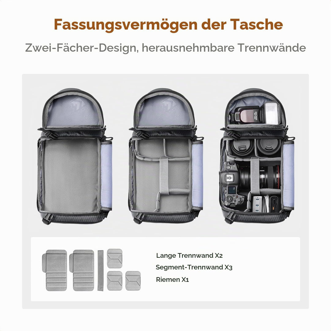 K&amp;F CONCEPT Kamera-Umhängetasche, Wasserdichte Kameratasche, Fotografie tägliche Reise Camera Bag,Ta
