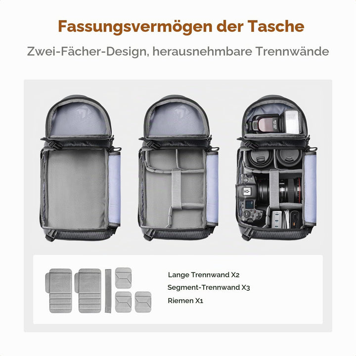 K&amp;F CONCEPT Kamera-Umhängetasche, Wasserdichte Kameratasche, Fotografie tägliche Reise Camera Bag,Ta