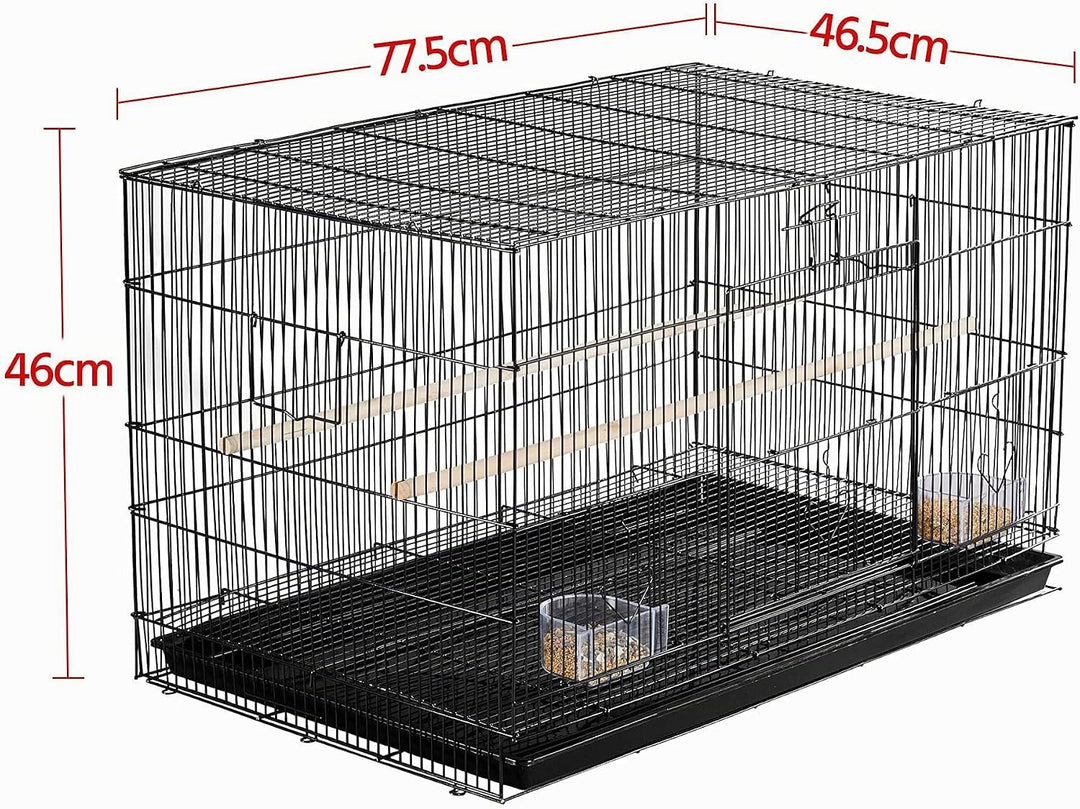 Yaheetech Vogelkäfig Stapelbarer Flugkäfig breiter käfige mit extra viel Platz für Papageien Sittich
