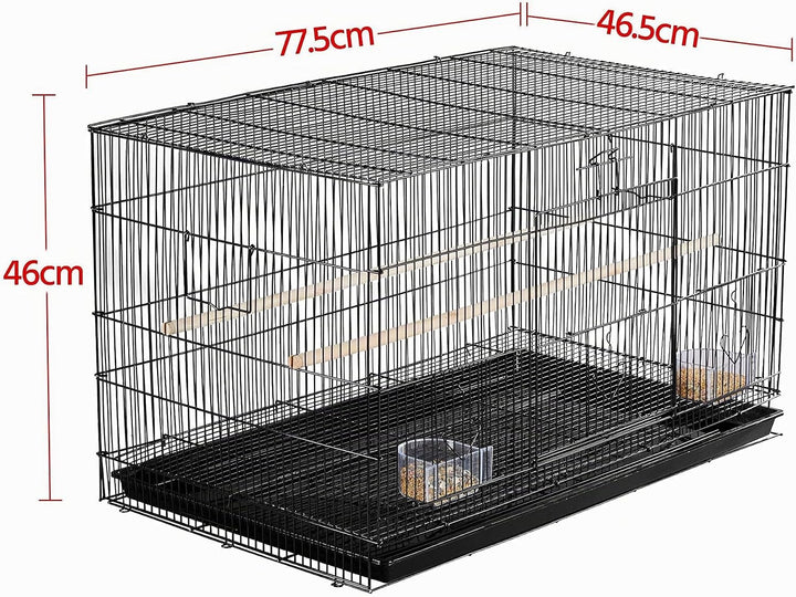 Yaheetech Vogelkäfig Stapelbarer Flugkäfig breiter käfige mit extra viel Platz für Papageien Sittich
