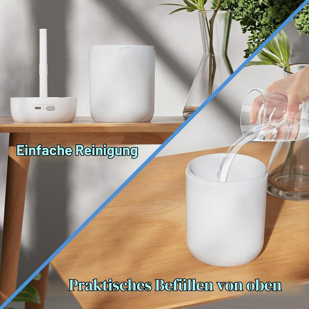 SZO Mini Luftbefeuchter Schlafzimmer mit Nachtlicht Air Humidifier Top-Befüllung 2 Sprühmodi Leise A