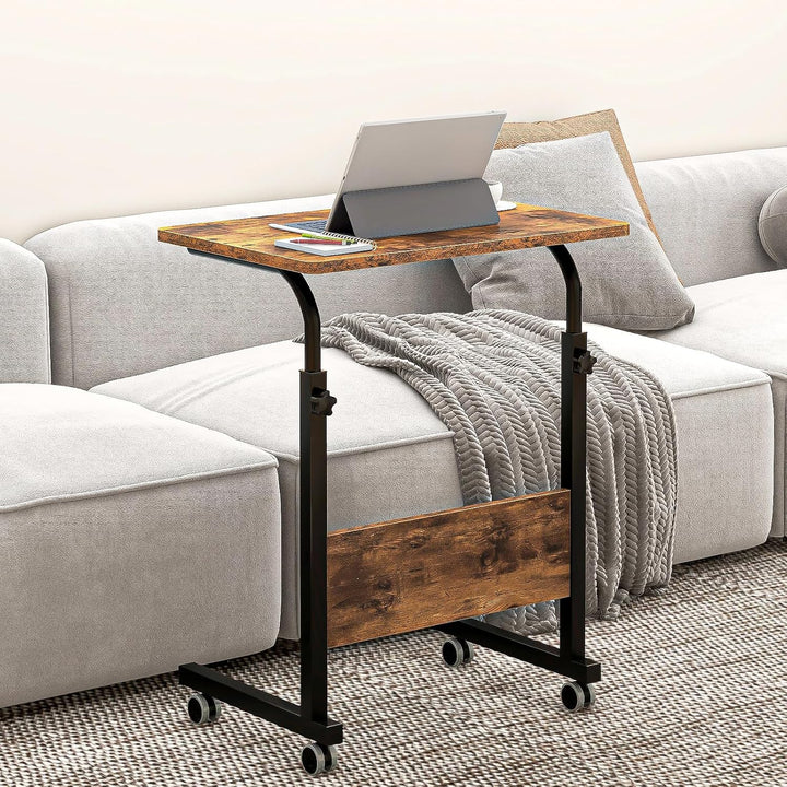 sogesfurniture höhenverstellbar Laptoptisch Laptopständer Computertisch mit Rollen, mobiler Beistell