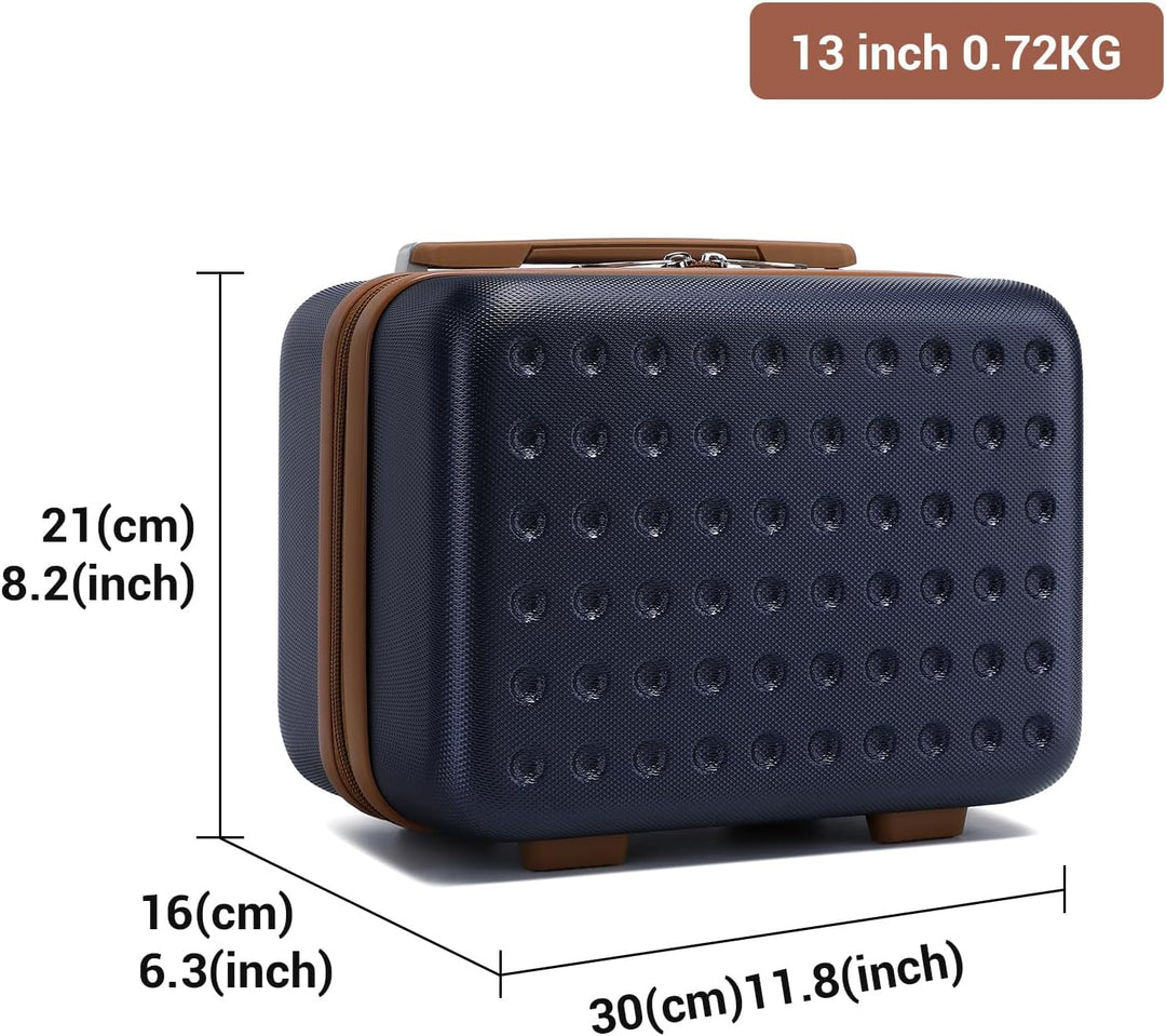 KONO Kosmetikkoffer Schminkkoffer Koffer Beauty Case 31 x 22 x 18 cm,Blau Blau Beauty Case (31 cm),