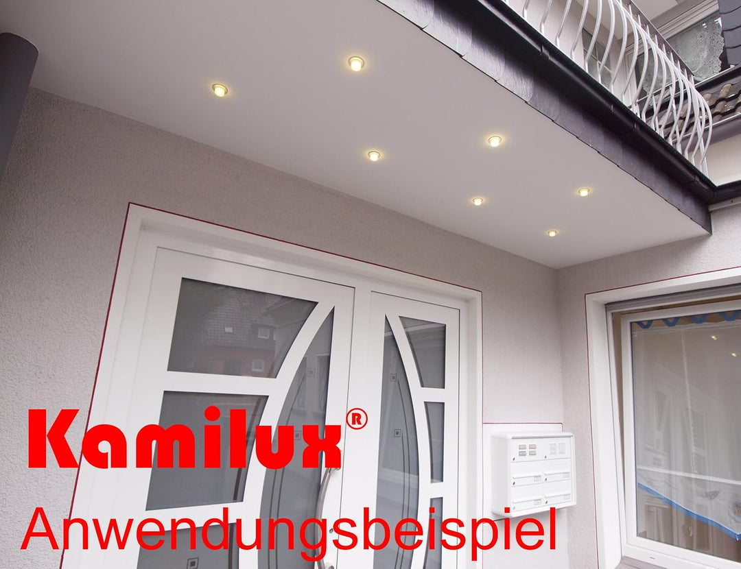 Kamilux 7 x Einbaustrahler/Spot Bajo in Edelstahl-gebürstet Optik 230V inkl. GU10 Fassung
