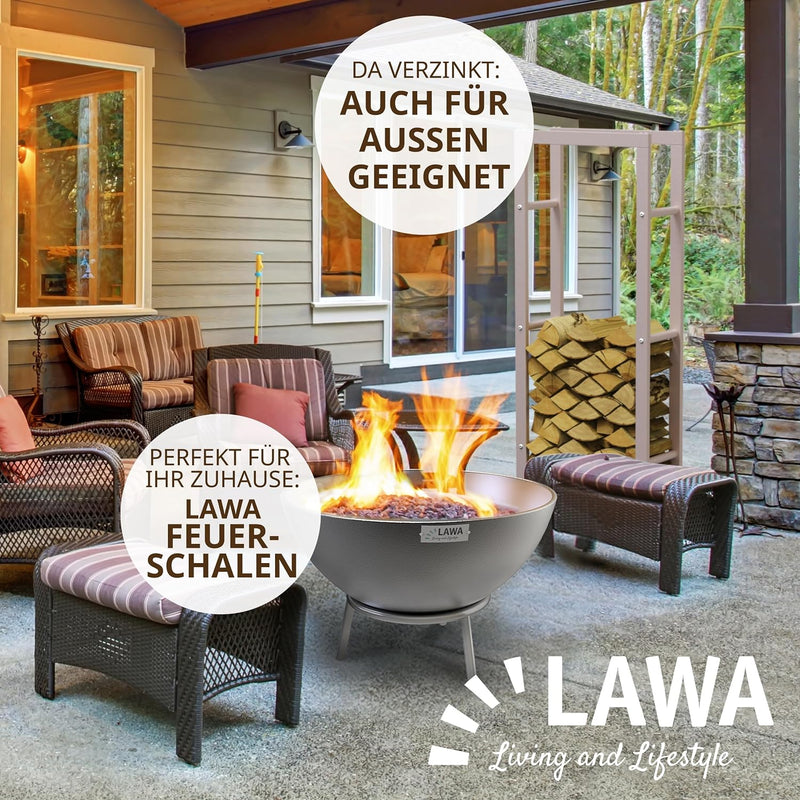 LAWA Living and Lifestyle Kaminholzregal VERZINKT 60x25x150 Feuerholzregal innen Brennholzregal auss