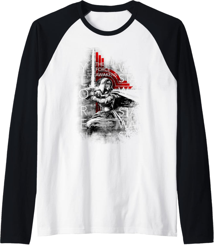 Star Wars Kylo Ren Action Sketch Raglan