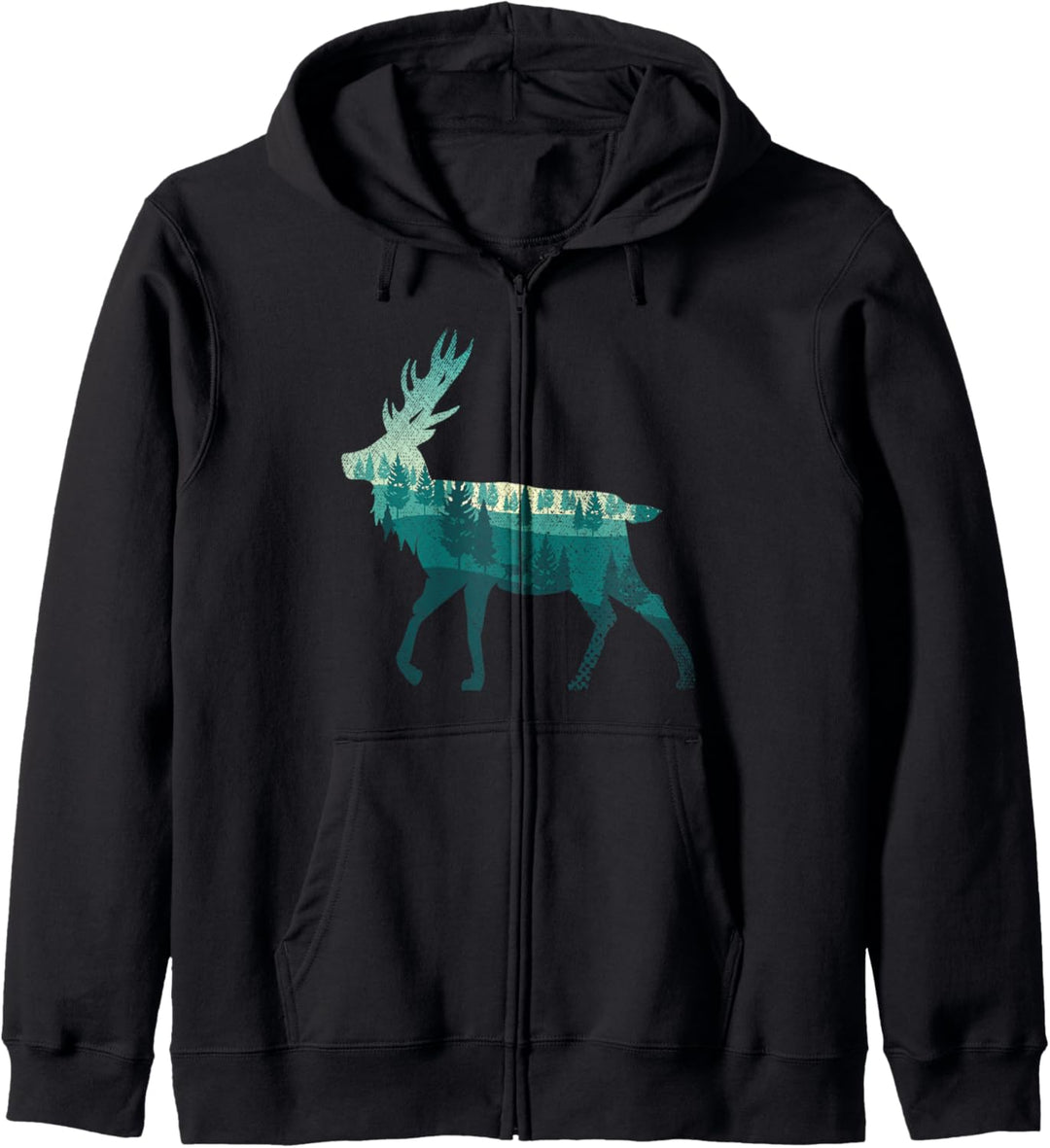 Outdoor Waldbewohner Natur Tier Wald Hirsch Kapuzenjacke