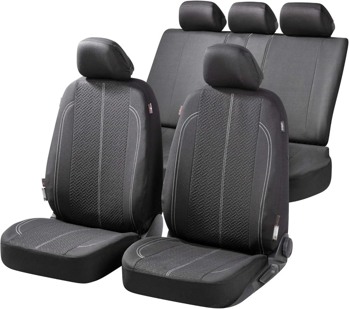 Walser Autositzbezüge Tratto mit Reissverschluss, Zipp-IT Schonbezüge Komplettset, 2 Vordersitzbezüg