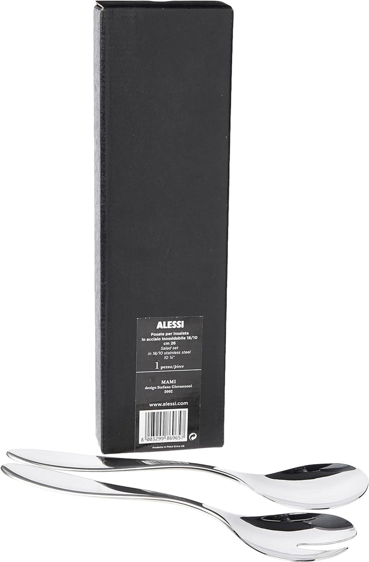 Alessi SG38/14 Mami Salatbesteck, Edelstahl, 17 x 27.5 x 27 cm, 2-Einheiten, 17 x 27.5 x 27 cm