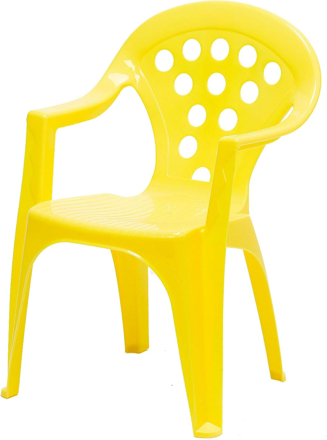 hLine Kinder Garten Sitzgruppe Tisch mit Stühlen Gartenstuhl Sessel (1 Tisch 4 Stühle gelb), 868780+