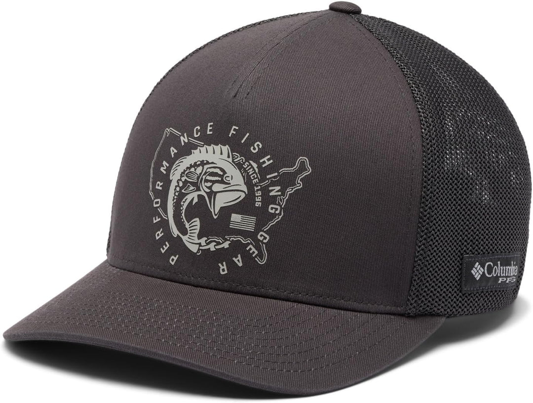 Columbia Unisex PFG Statetriot Mesh Ballkappe Cap S-M Shark/Pfg Pride USA, S-M Shark/Pfg Pride USA
