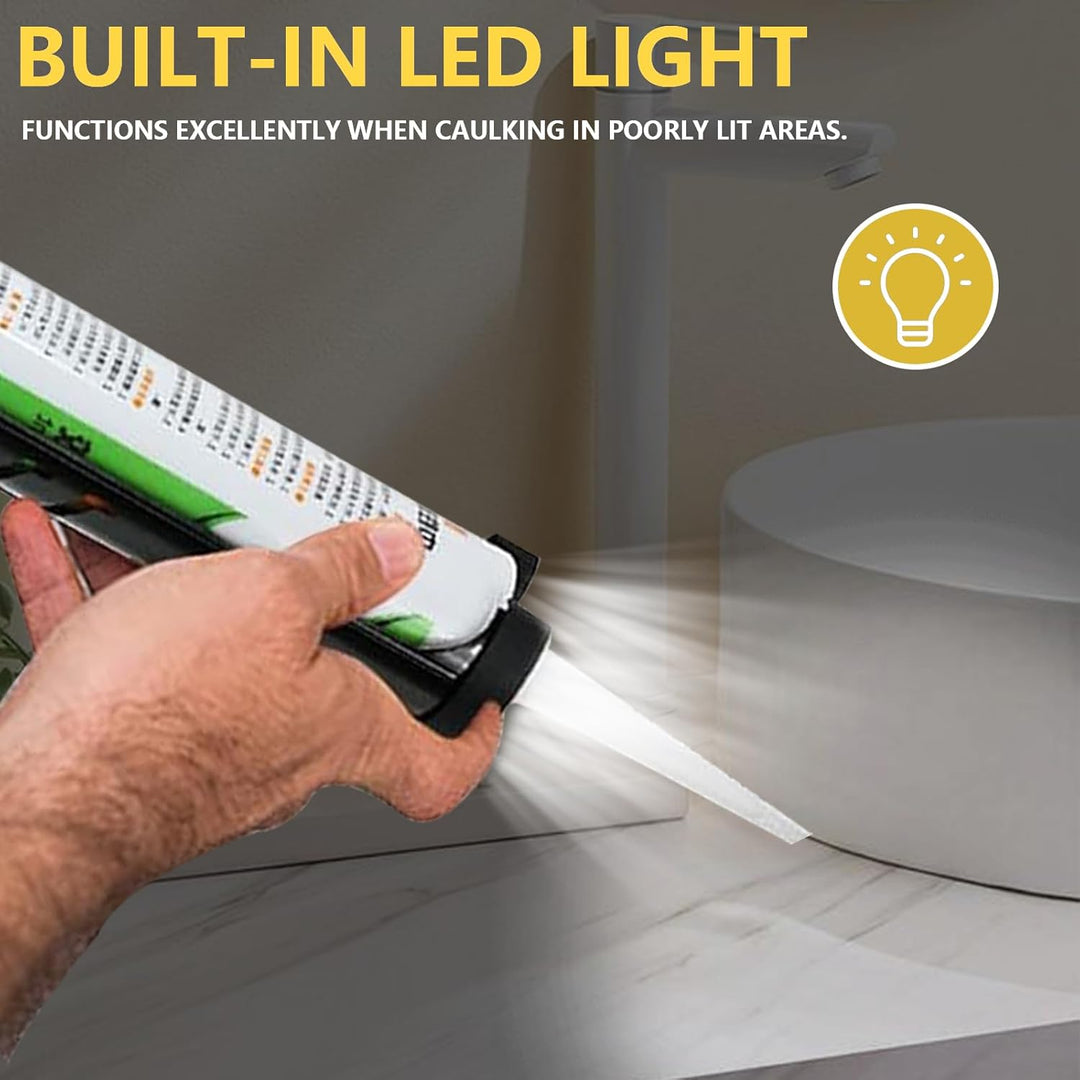 Akku Kartuschenpresse für DeWalt 20V Max Batterie mit LED-Licht und 4 Einstellbaren Geschwindigkeite